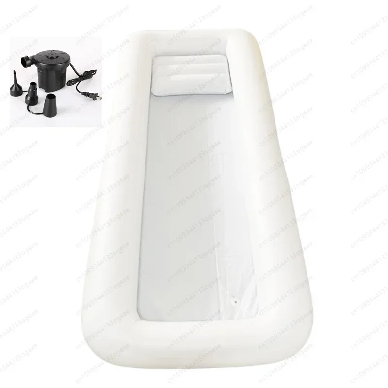 PVC inflatable bath bed bedridden elderly disabled paralyzed patient care lying flat bath artifact