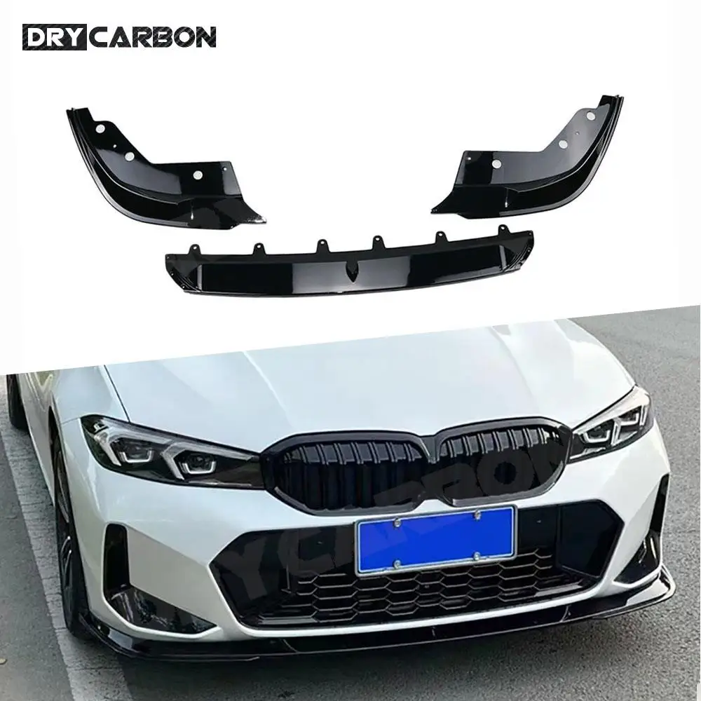 

ABS Front Bumper Lip Guard Chin Spoiler Splitters Car Styling 3D Body Kits Accessories For Bmw 3 Series G20 G28 M340i 2023+