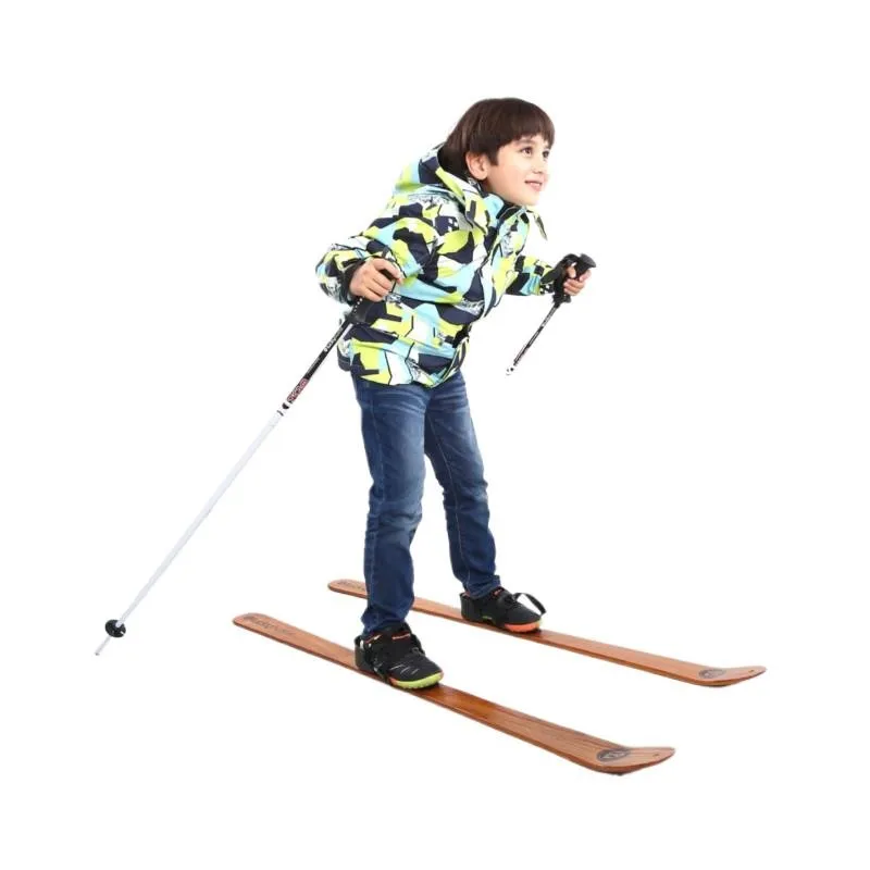 스키 Skis Manchurian Ash Wooden Snowboard Double Board Adults and Children Universal Snowboard Set Window Display лыжи горные