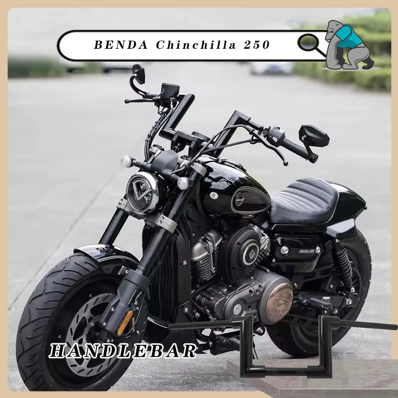 Motorcycle Steering Wheel Rise Ape Handlebar with Easy Installation 51mm thick handlebar compatible For BENDA Chinchilla 250