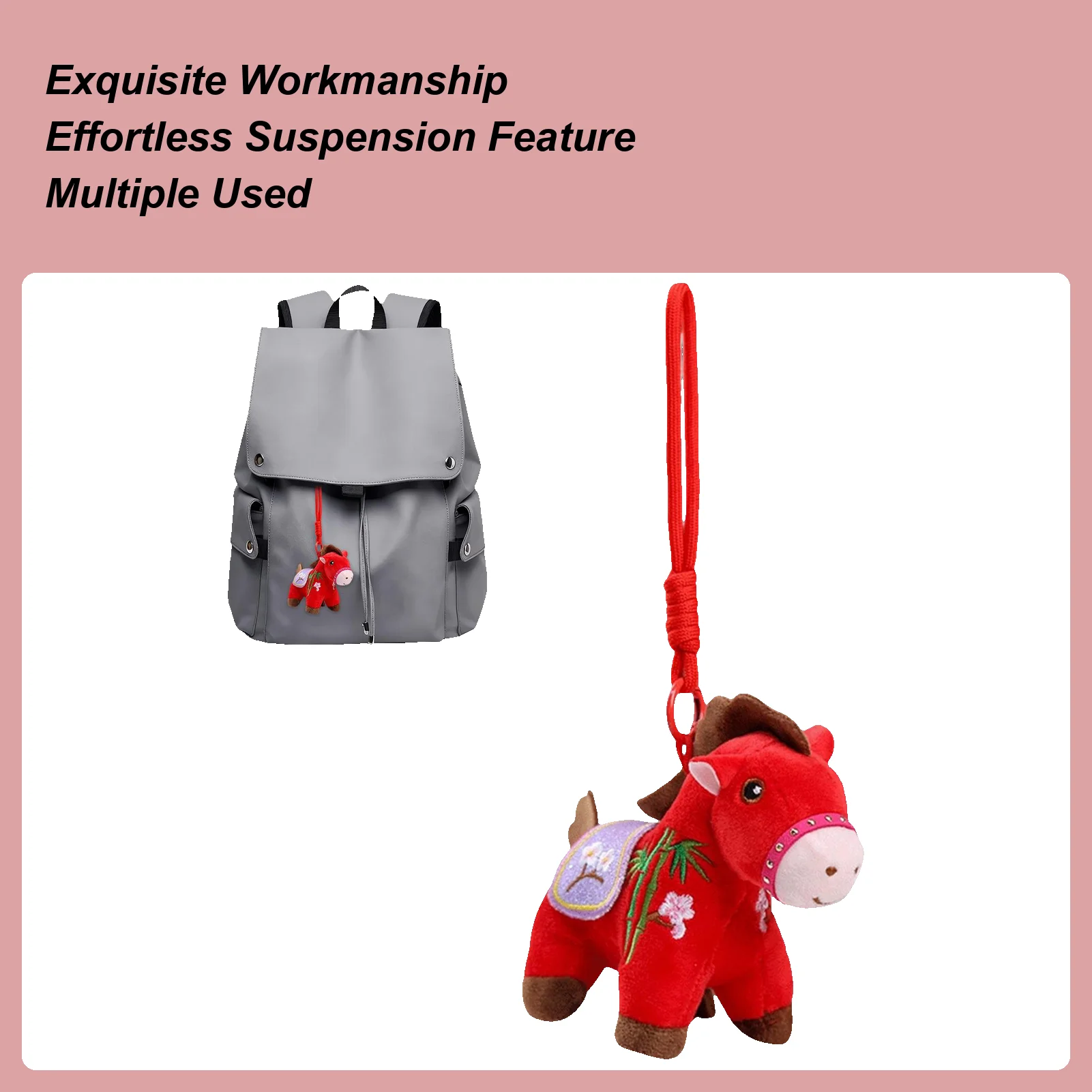 

Horse Keychains For Women Plush Pendant Decoration 2026 Lucky Horse Year Purse Charm For Backpack Boyfriend Girl Women Car