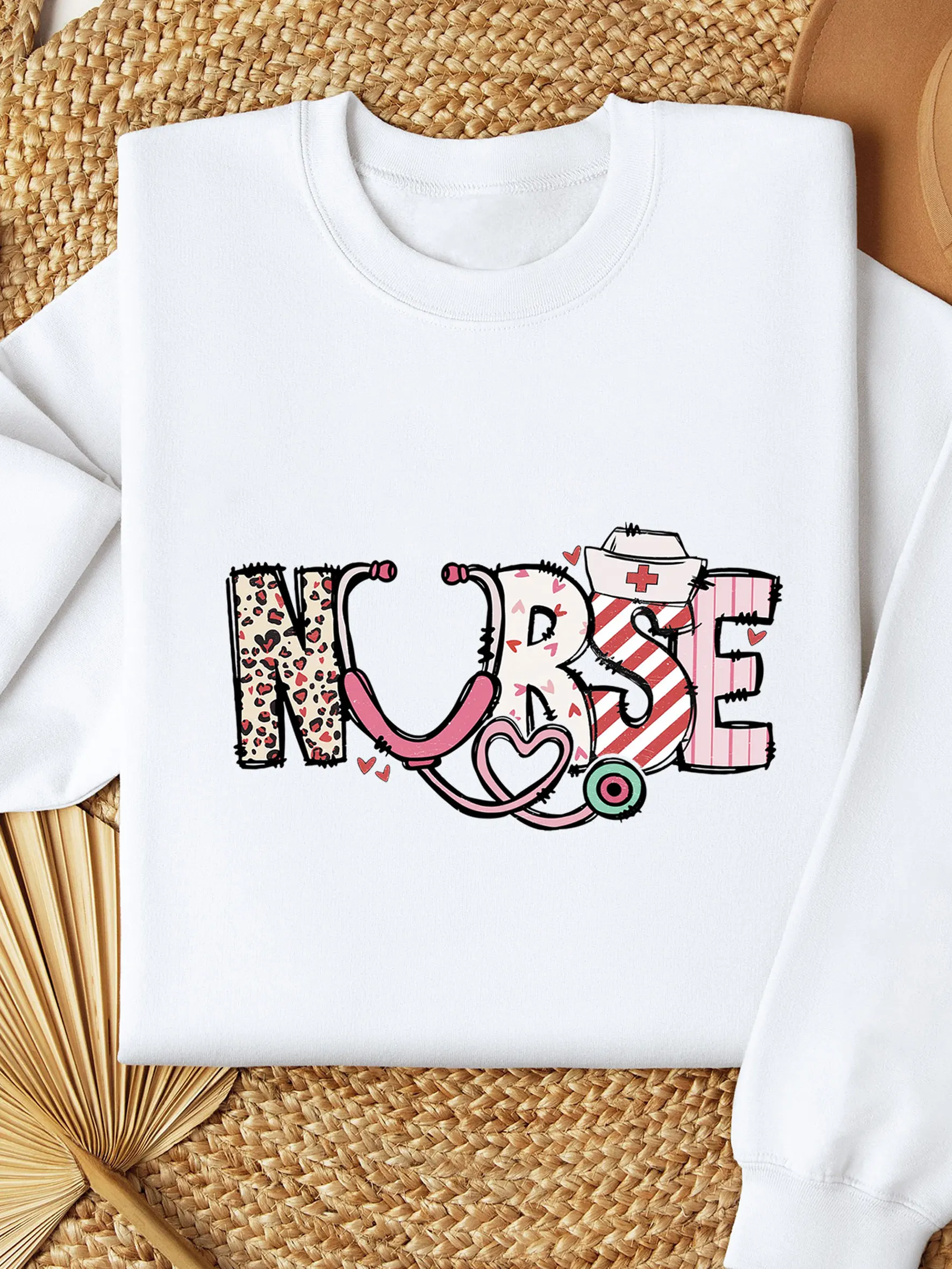 Nurse Valentine’s Day Sweatshirt Valentine Nurse Thermal Lined Sweatshirt Valentine Nursing Sweater Nurse Valentine Gift