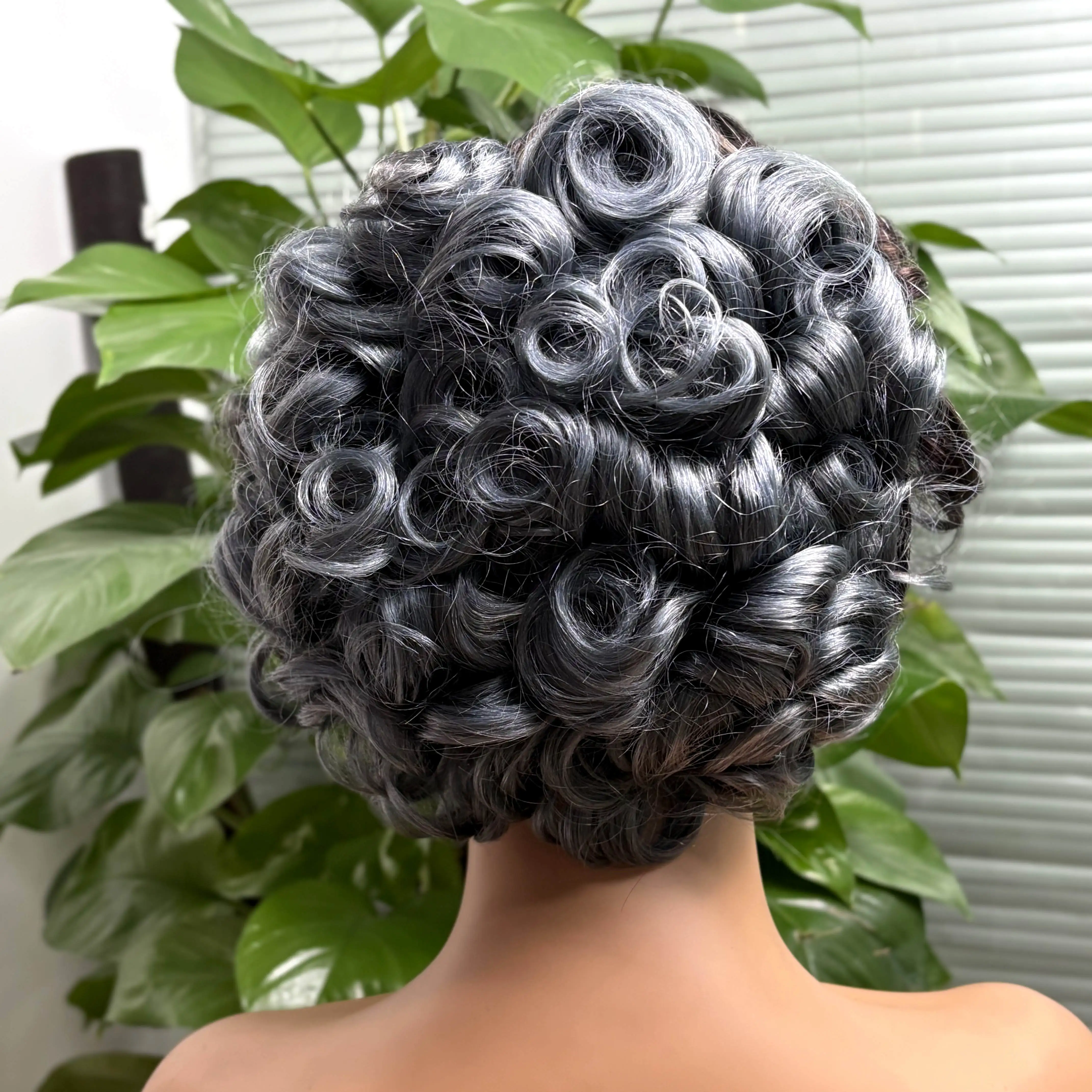 Peruka T2-Gray Loose Fumi Bob, – Glueless Wear And Go Human Hair Wig recenzja i cena