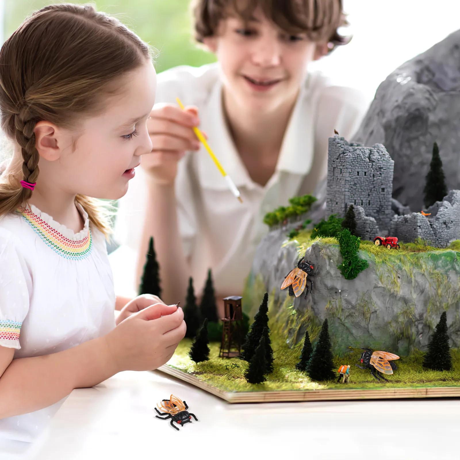 

20 шт. Декоративные фигурки цикад для сада, бонсай, домашнего ландшафта, украшение, игрушка, сказочный декор