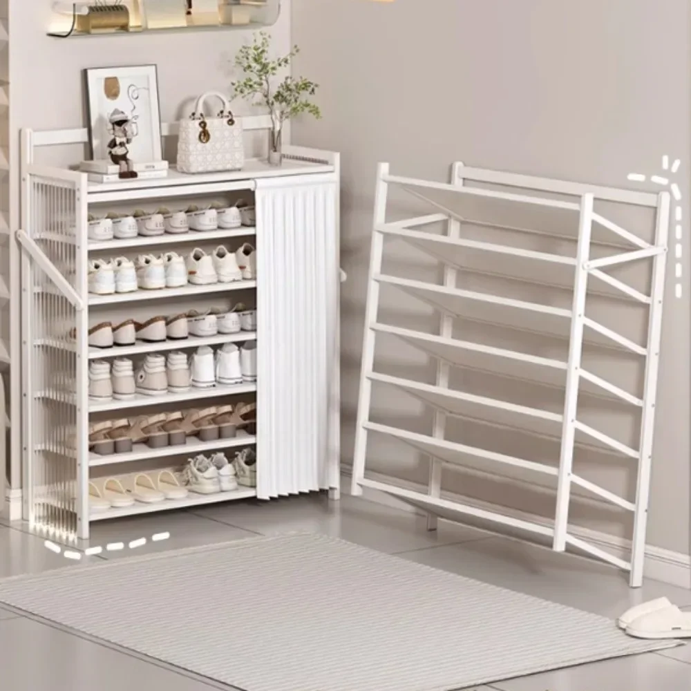y Folding Multi-Layer Shoe Cabinet Large Capacity Dust Proof Storage Shelf Phyllostachys Pubescens Easy Installation Shoe Racks