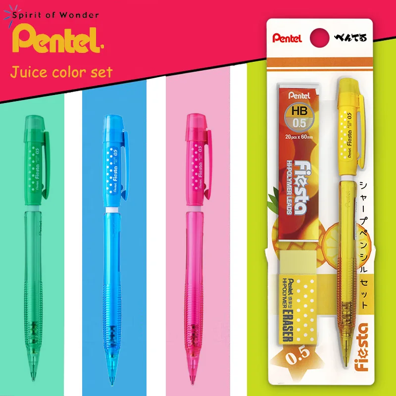 Pentel Mechanical Pencil AX105C Combination Set 0.5mm Color Anime Pencil Student Writing Drawing Stationery Cute School Supplies