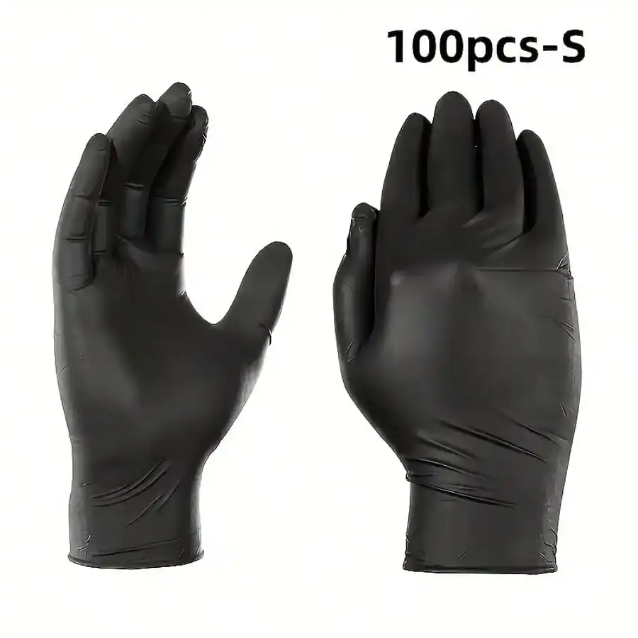 100 قطعة من قفازات النايلون شديدة التحمل للاستعمال مرة واحدة - خالية من مادة BPA واللاتكس، مقاومة للماء، مقاومة للكحول، مناسبة لتنظيف المنزل #2