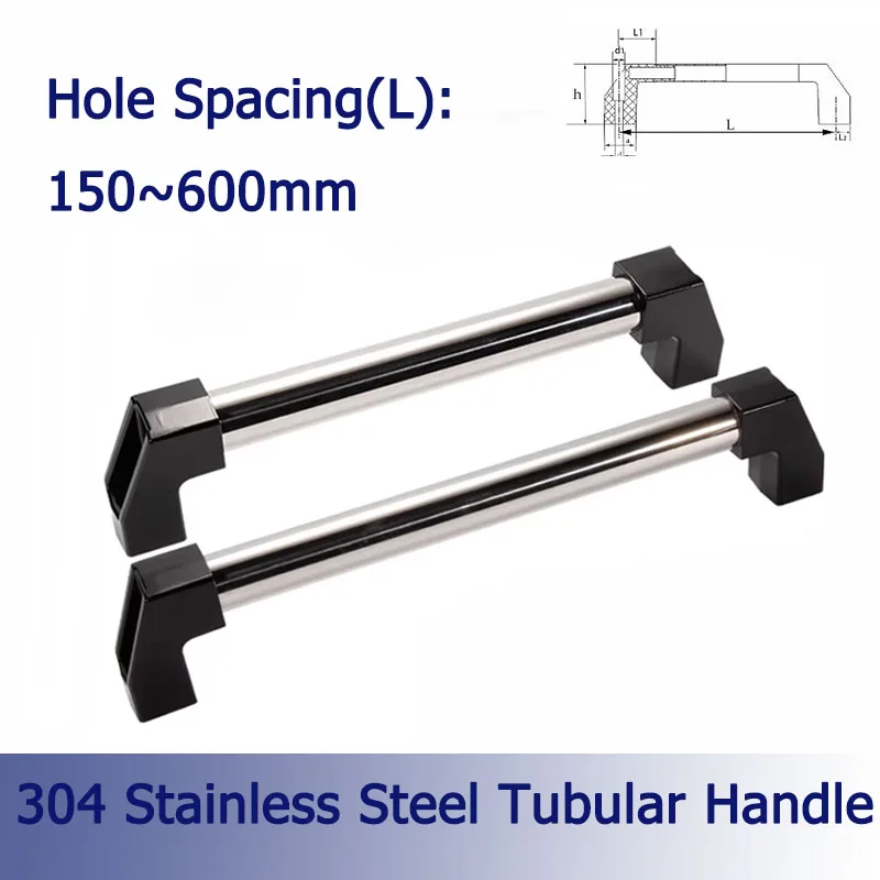 

1PCS 150mm-600mm Hole Spacing 304 Stainless Steel Oval Tube Handle Cabinet Pull Machine Furniture Hardware Pulls Silver