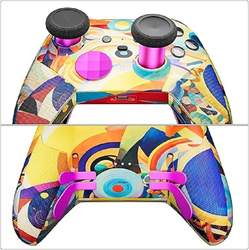 14-in-1 for Xbox One Elite Series 2 Controller Accessory Kit Metal D-Keys Trigger Paddles Repair Kit Gamepad Thumbstick Grip