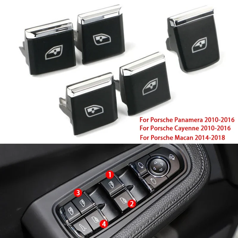 1pc Auto Fensterheber Push-Schalter Taste Ersatz für Porsche Cayenne/Panamera 2010-2016 Macan 2014-2018