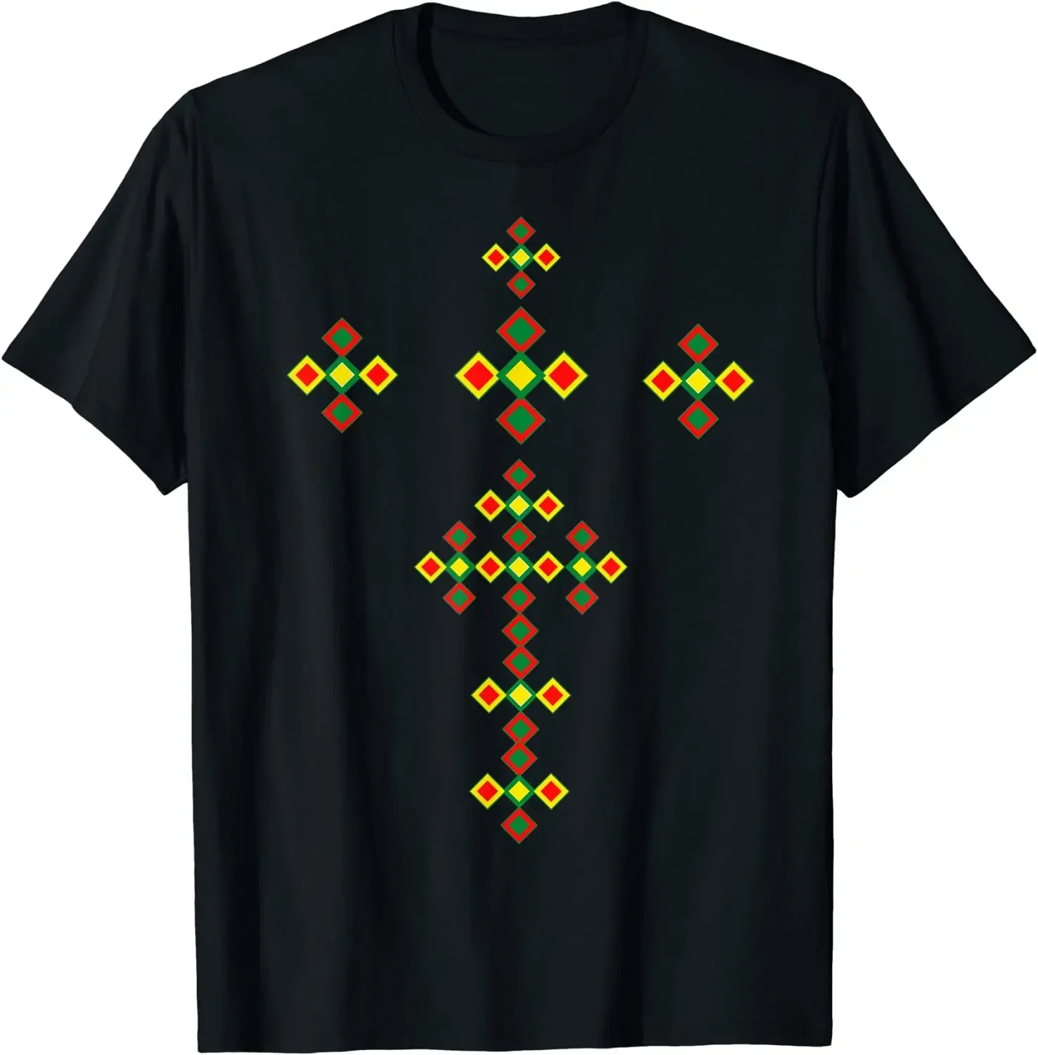 

Ethiopian Traditional Clothes Art Orthodoxy Cross TShirt T-Shirt 100% Cotton O-Neck Short Sleeve Summer Casual Mens T-shirt