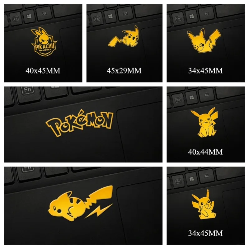 

Pokemon Pikachu Metal Stickers Anime Action Figure Laptop Mobile Phone Decoration Sticker Cute Children Birthday Christmas Gifts