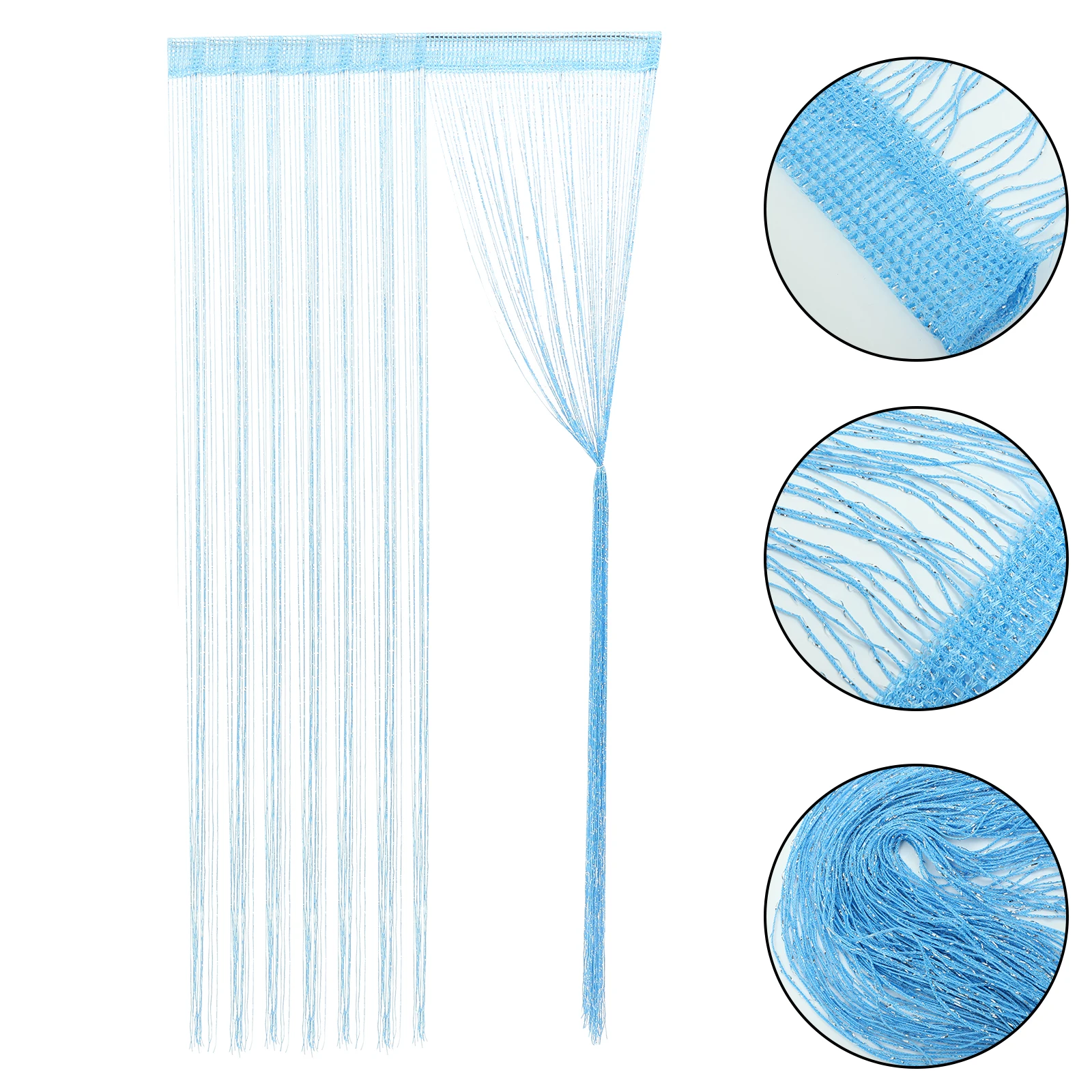 

2pcs Decorative Door String Curtain Panel Fringe Window Room Divider Blind For Home Party Decoration Tassel Screen Glitter
