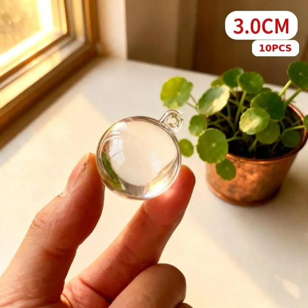 3cm Clear Plastic Hollow Ball Fillable Sphere Transparent Ornament Craft Bauble For Store Window Mall Hanging Decor