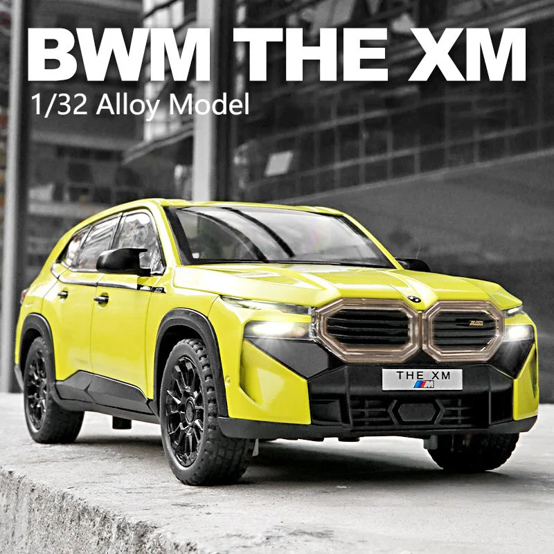 1:32 BMW THE XM SUV Alloy Die Cast Toy Car Model Sound and Light Pull Back Children\'s Toy Collectibles Birthday gift