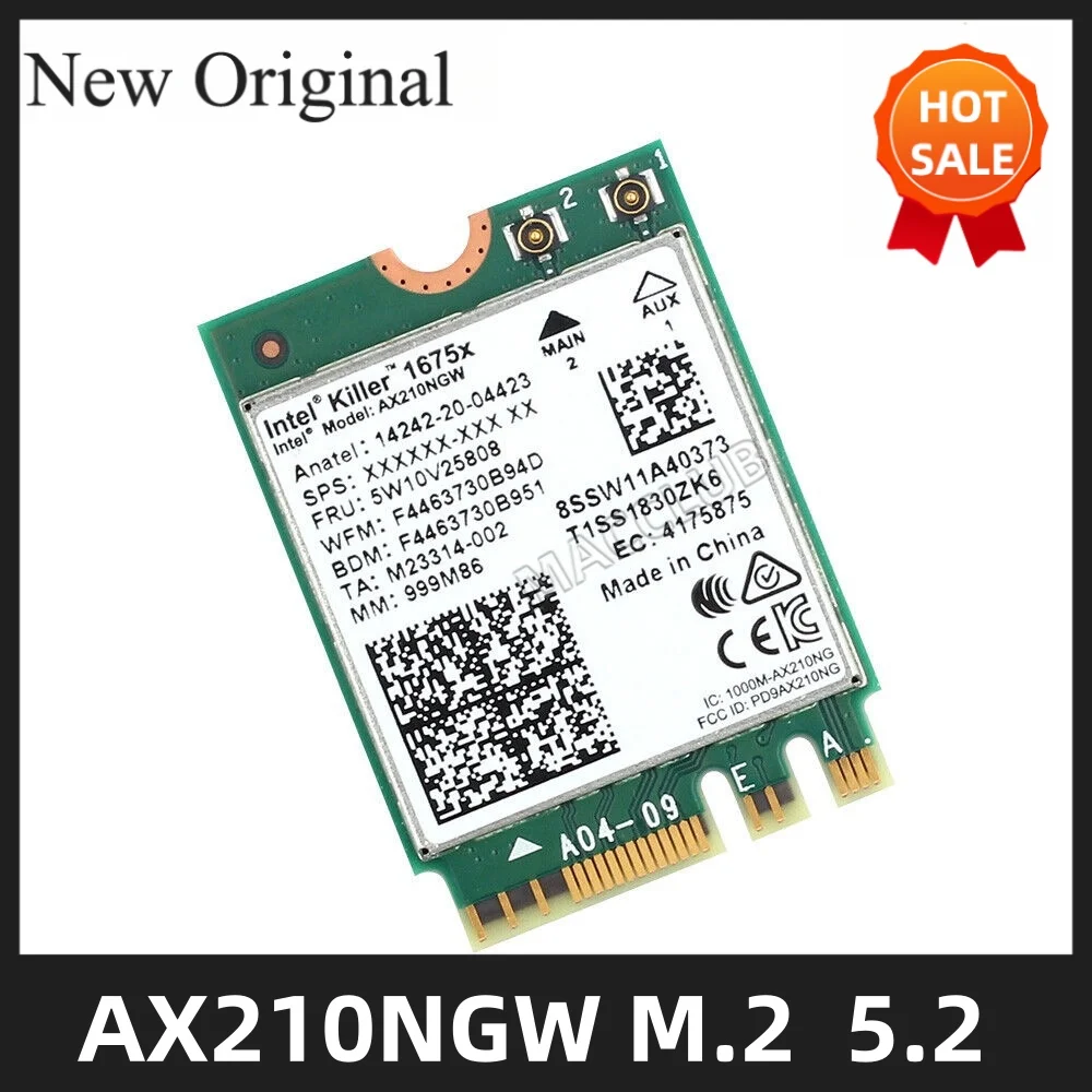 

WiFi 6E Card for dell AX1675x Tri-Band AX210NGW M.2 2230 Bluetooth 5.2 Wifi Card