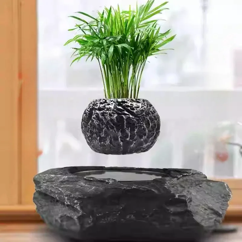 Anti-gravity maglev flower pot, desk ornament, emotional stability, plant home