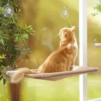 Ultra-Soft Cat Window Hammock Bed - Cozy Cloud-Like Perch for Feline Naptime - Securely Mounted, Perfect Space-Saving