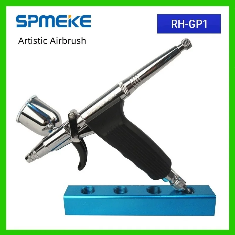 SPMEKE RH-GP-1 Airbrush Set Double-action Trigger Air-paint Control Used for spraying paint of art craft model RH-GP Spray Gun