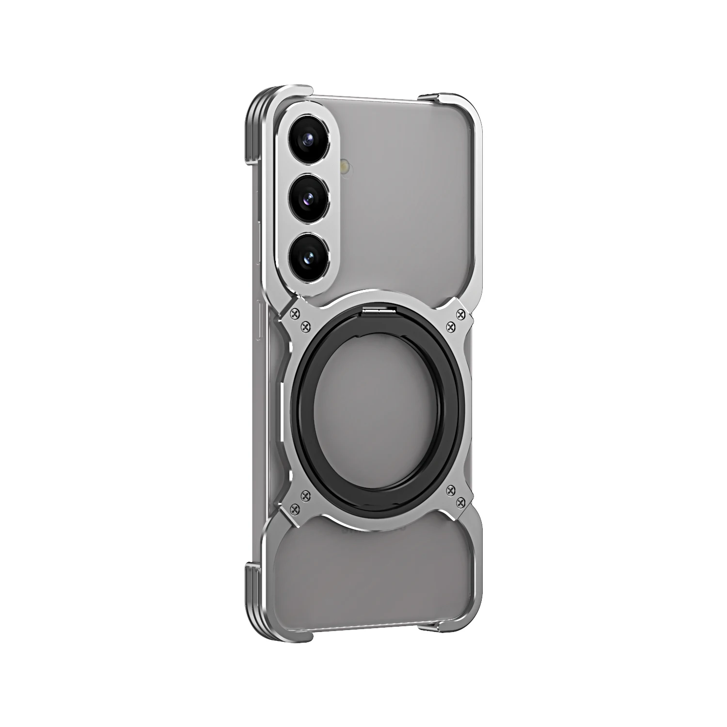 

Titanium Metal Phone Case For Samsung Galaxy S23 S24 S25 Ultra Plus Aluminum Alloy Bumper 360° Magnetic Lens Protect Frame Cover