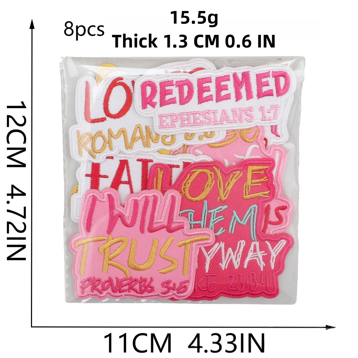 Label Ironing Bag/hat/cloth English Alphabet Set Ephesus Decoration Trust Jesus Patch 1/10PCS Sticker Cloth Sticker Redemption - view 3