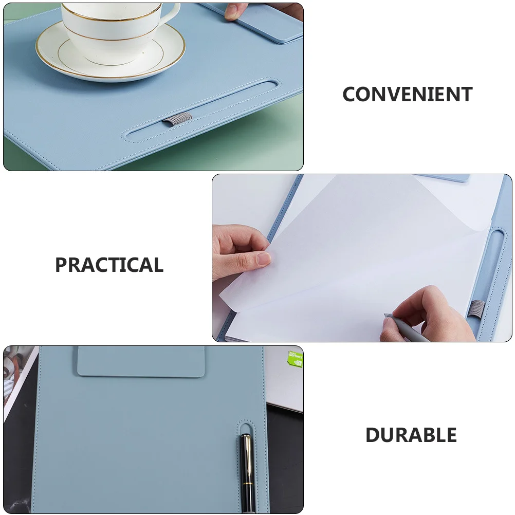 

1pc A4 Clipboard File Folder With Pen Groove For Office School Conference Document Holder Stationary Board Clip Writing Pad