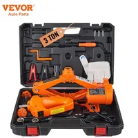 VEVOR Electric Car Jack Floor Jack 3 Ton Lifting Set DC 12V Car Scissors Jack With Impact Wrench  Auto Repair Tool Service Kit