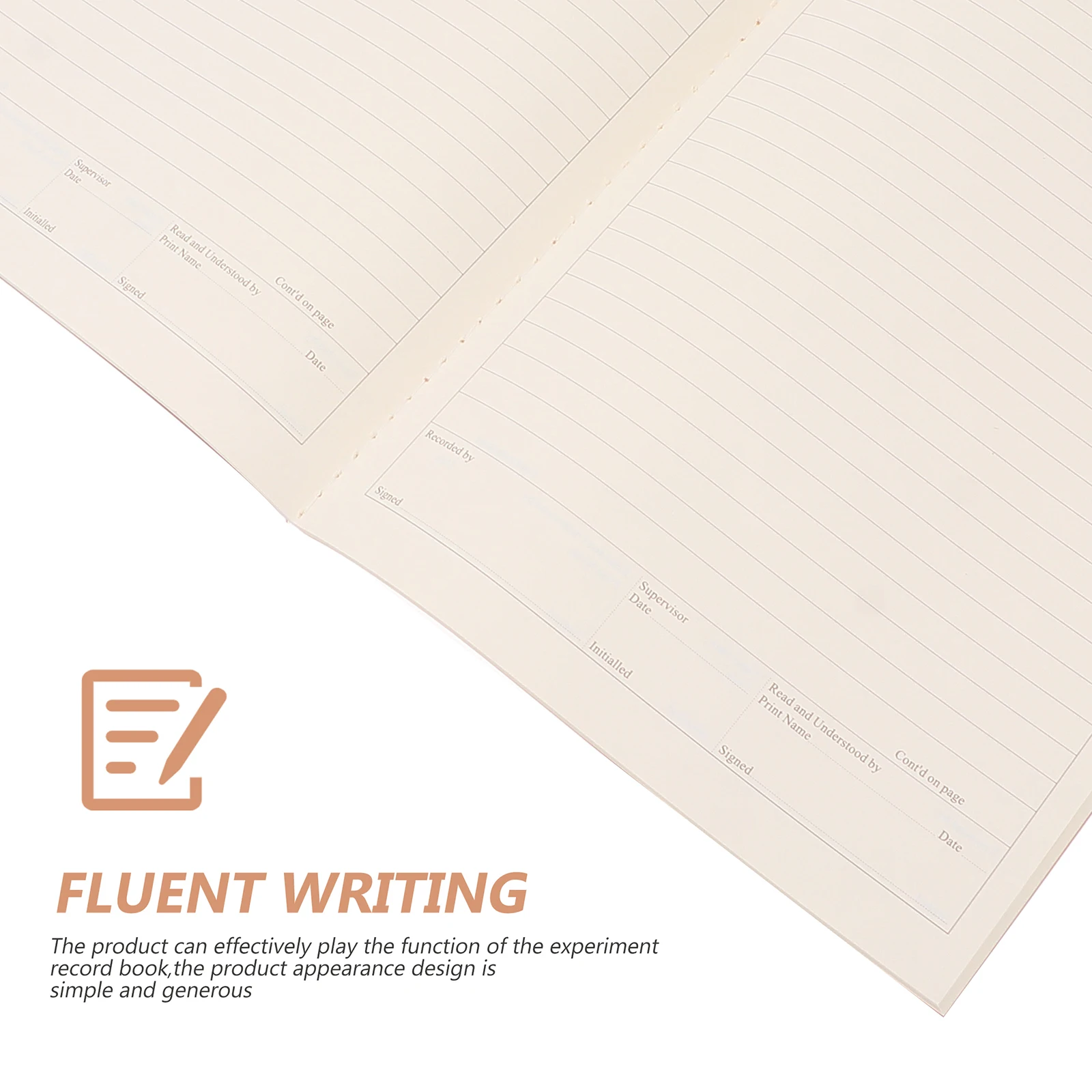 

1pc Laboratory Notebook Experiment Record Paper Blank Writing Safe Natural Material Fade Resistant Chemistry Research