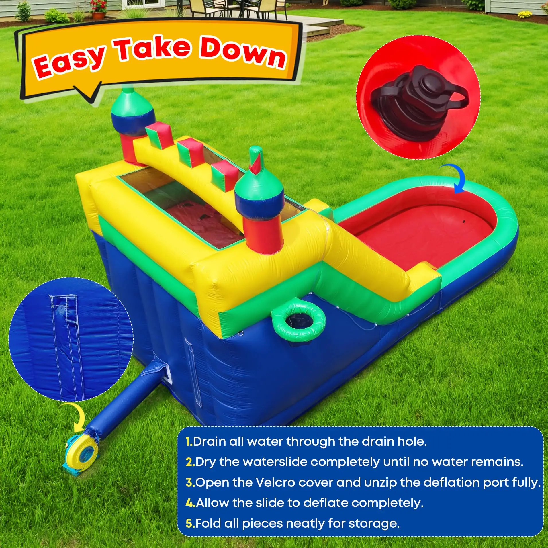 Waterslide Pool Commercial Inflatable Water Slide Big Cheap Wet Bounce House Jumper Bouncy Castle Bouncer for Kids Party