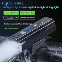 Smart Bicycle Front Lights LED Bike Headlight Type-C Rechargeable MTB Head Lamp Cycling Flashlight Night Riding Bike Accessories