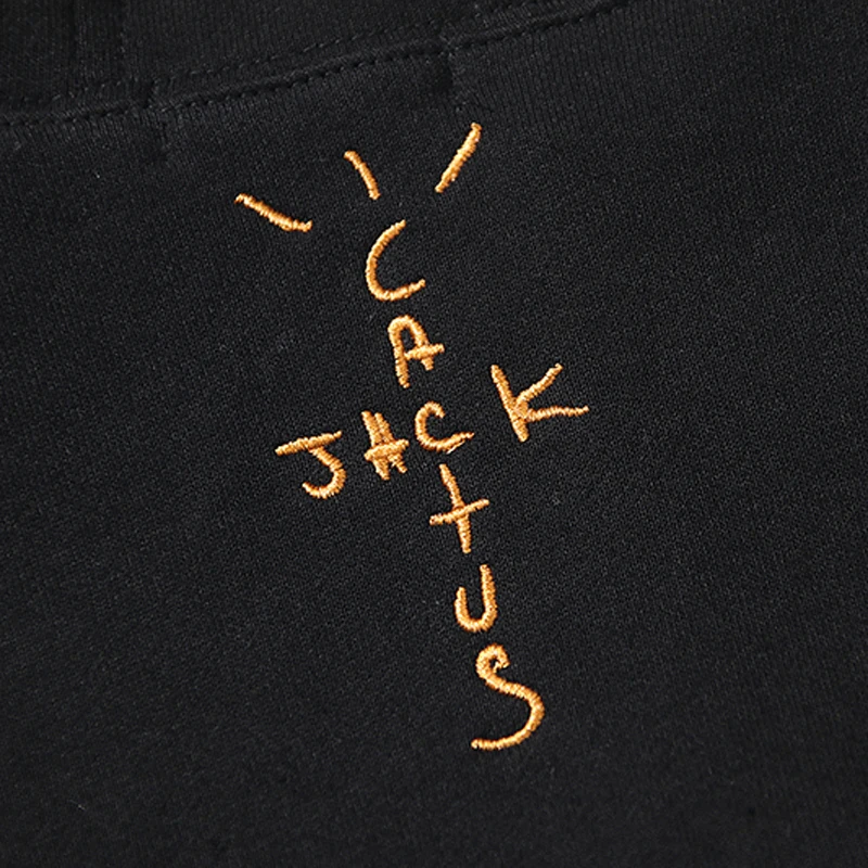 High Street Cactus Jack Hoodie Embroidery Letter Logo Multi Pocket Cargo Pullover Men Women Hip Hop Fashion Hooded Sweatshirts