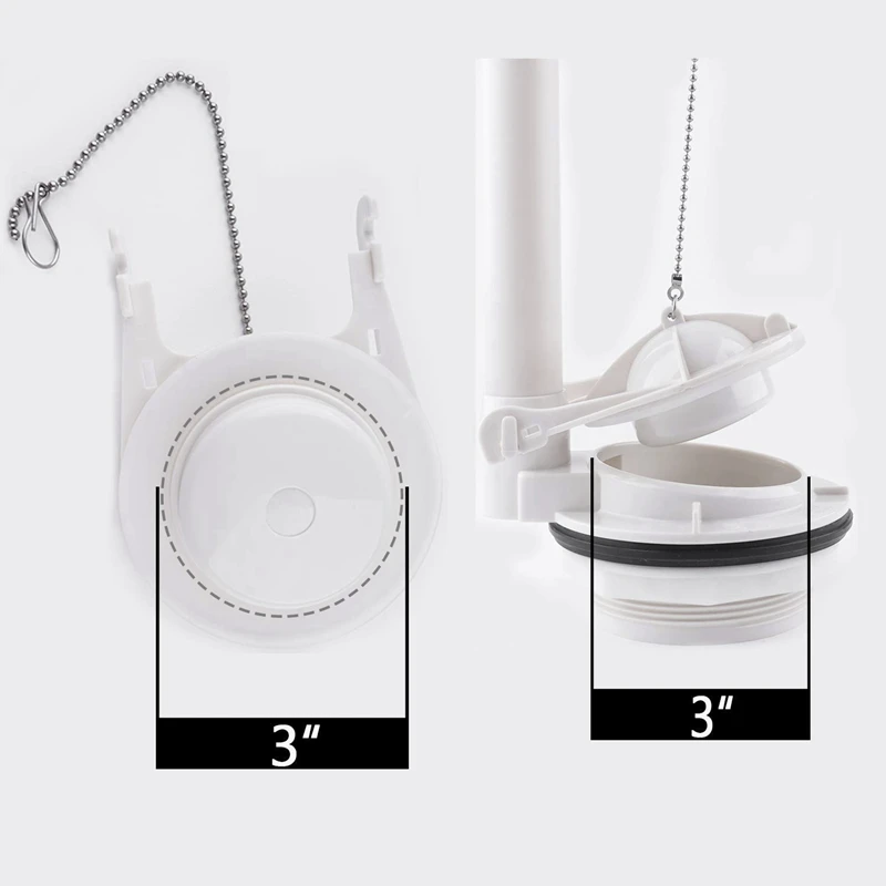 Confezione da 2 pezzi di ricambio per WC per standard americano 738920 -0070A Gruppo aletta da 3 pollici, risparmio idrico sostitutivo aletta,