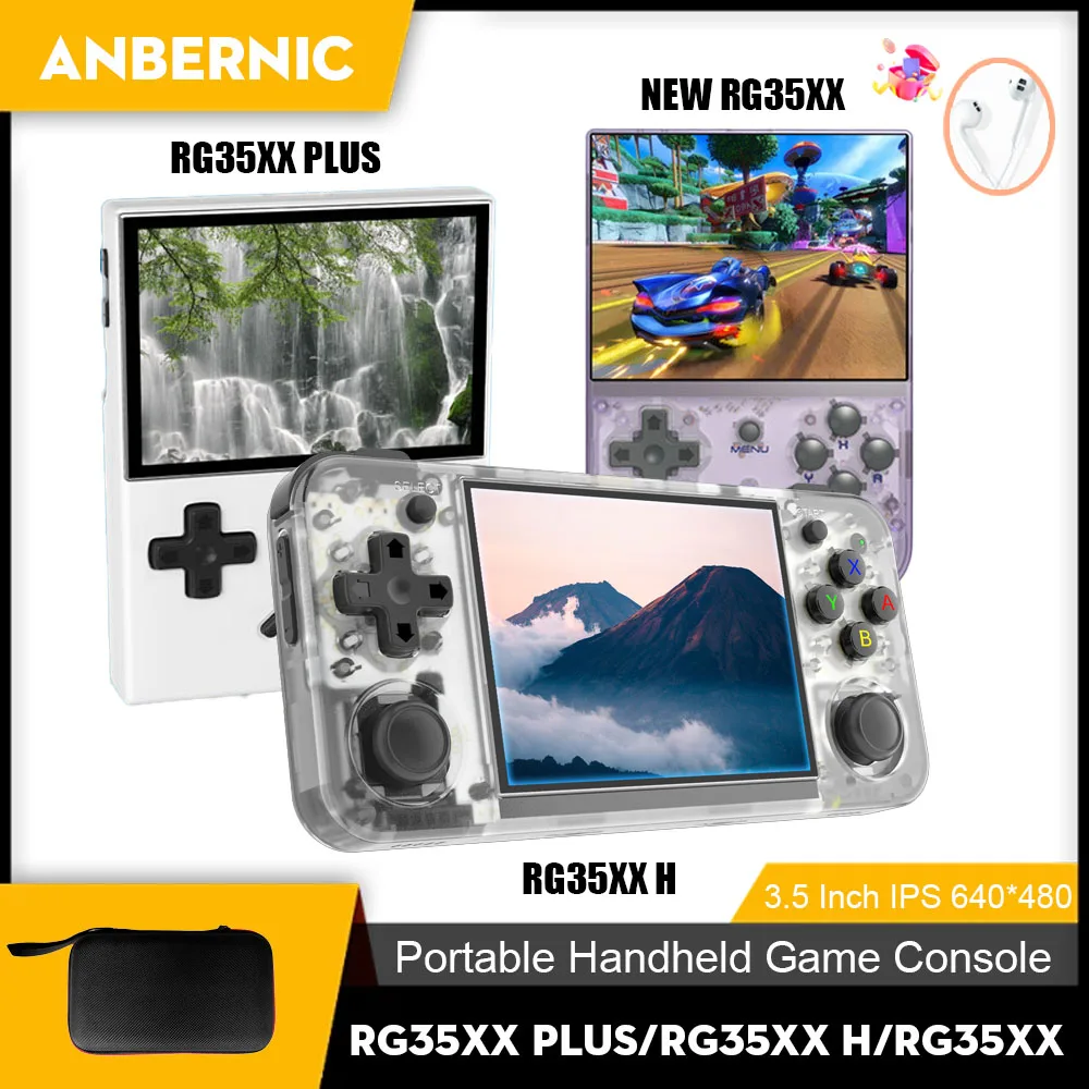 ANBERNIC RG35XX PLUS/RG35XX H/RG35XX Handheld Game Console 3.5 Inch IPS Screen 640*480 Screen Portable Video Game Player Gifts