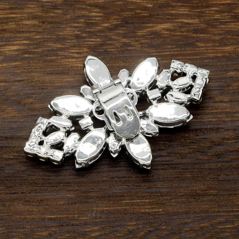

2pcs Shoe Buckles For Women Rhinestone Crystal Flower Clips Wedding Party Decor Pumps Sandals Boots Front Side Back Durable