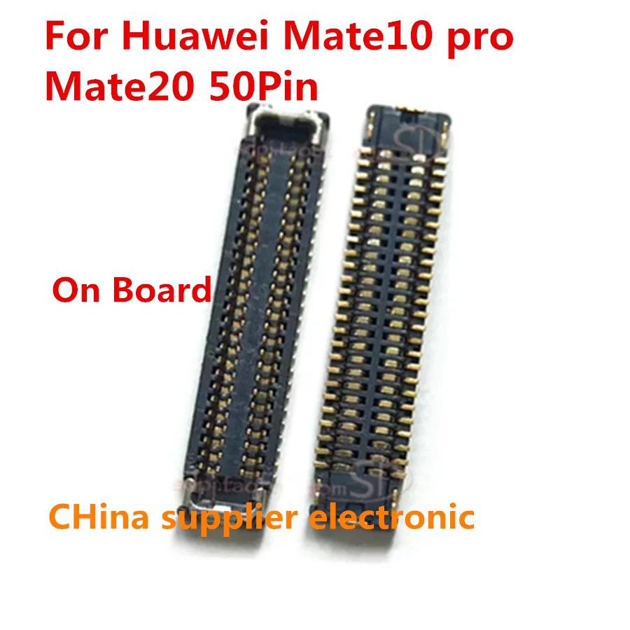 

10-100pcs USB Charging Port FPC connector For Huawei Mate10 pro Mate20 charger Logic on motherboard mainboard flex cable 50Pin