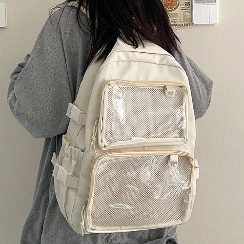 Imagen 2 del producto Bolso Ita transparente de estilo japonés para niñas, mochila de gran capacidad para mujeres, mochilas escolares de moda para estudiantes universitarios JK