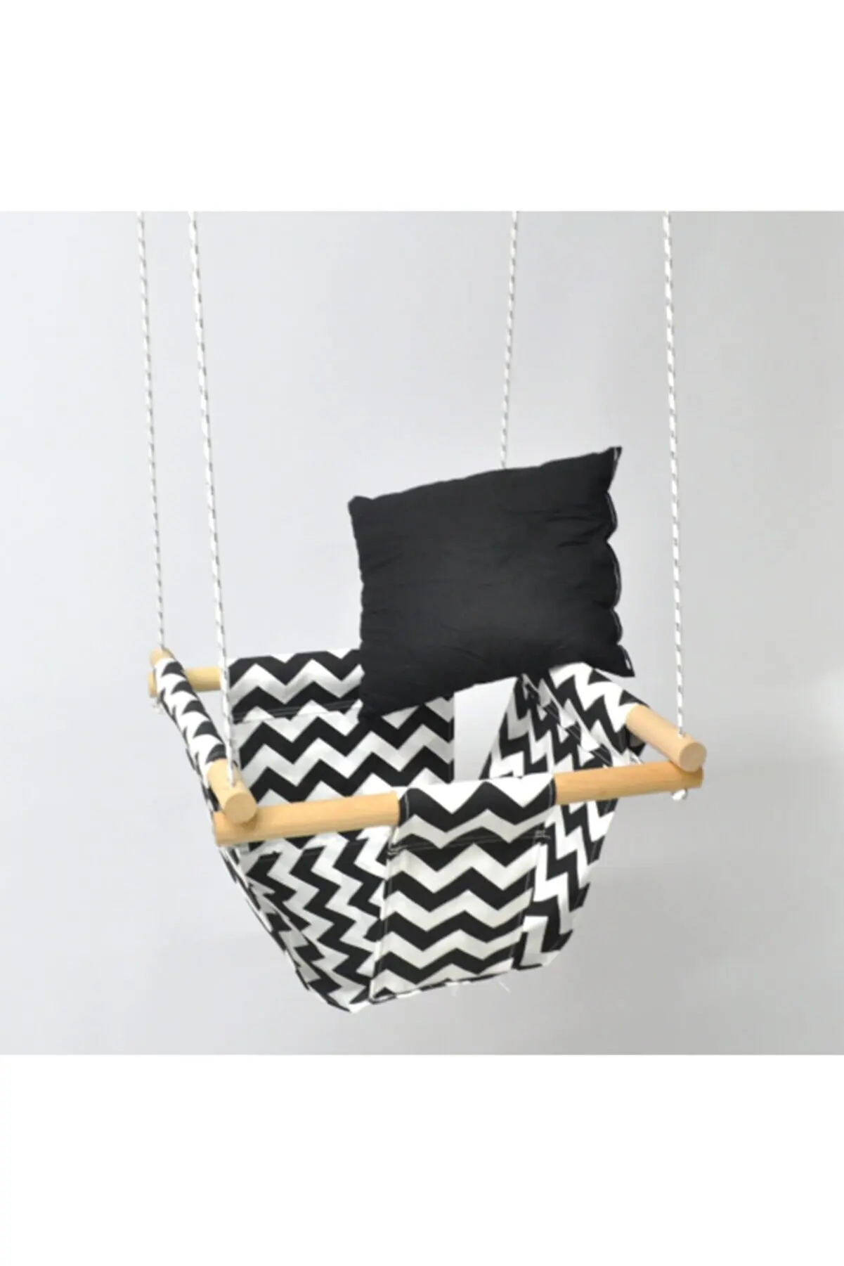 Jumpy Kangoeroe Zwart Wit Veerbalans Loopstoeltje Rode Natuurlijke Houten Baby Wieg