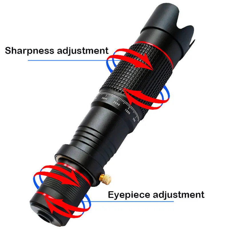 4K HD 36X Teleskop Optik Zoom Ponsel Lensa Kamera Telephoto Lens untuk iPhone Huawei Xiaomi Smartphone Lensa Lente untuk celular