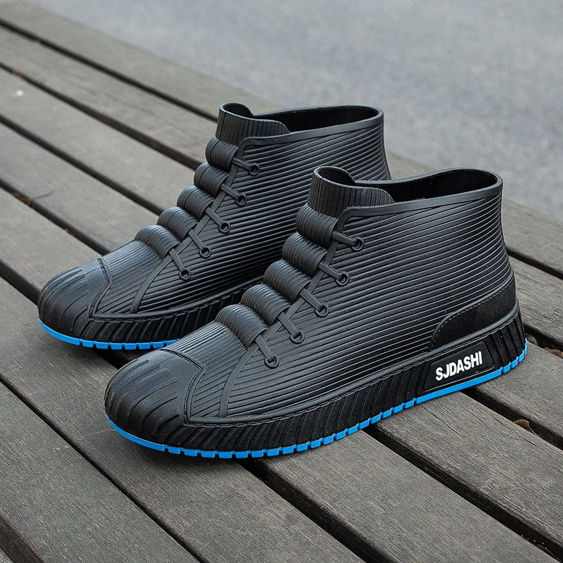 Fashion Four Seasons Versatile New Rain Wear Short Tube Waterproof Shoes for Work Anti slip and Waterproof Men's Rain Boots view 6
