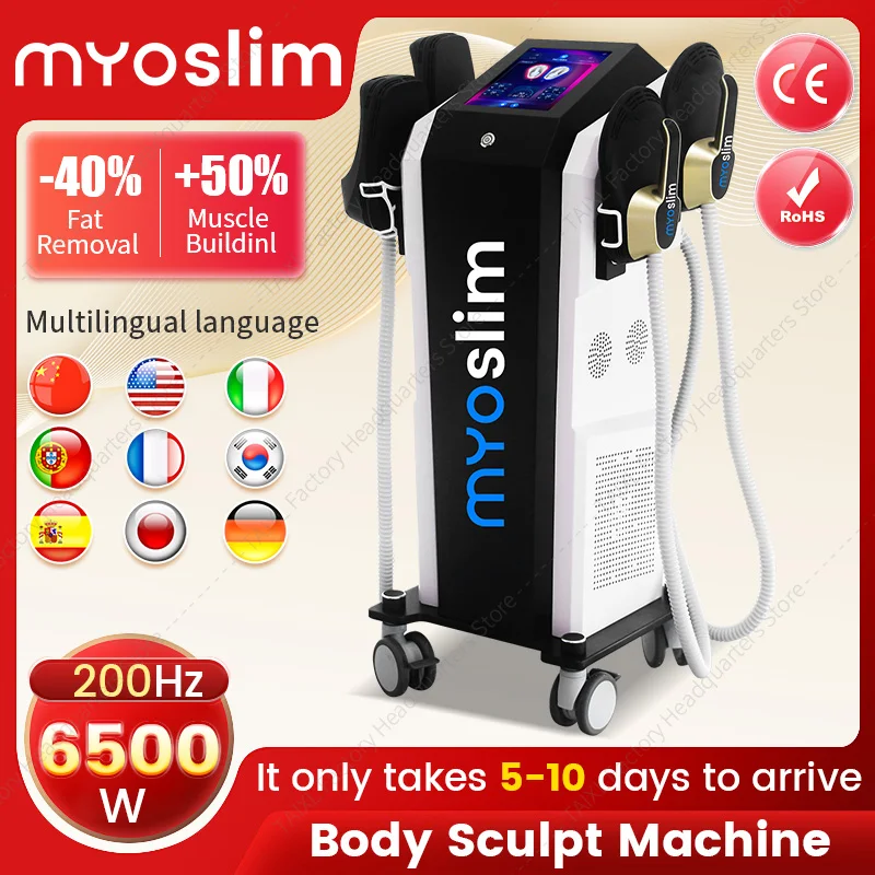 

Myoslim Pro машина для моделирования мышц, стимуляция мышц, 6500 Вт, RF, для похудения жира, 15 электромагнитных оборудования для похудения