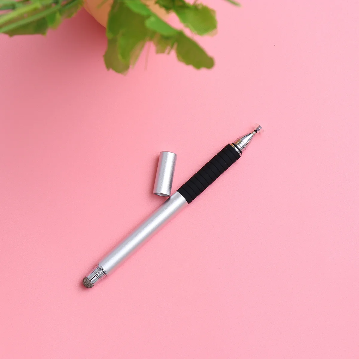 

2 in 1 Multifunction Fine Screen Pen Capacitive Stylus for Smartphone Tablet Writing Tool Metal Body Smooth Tip