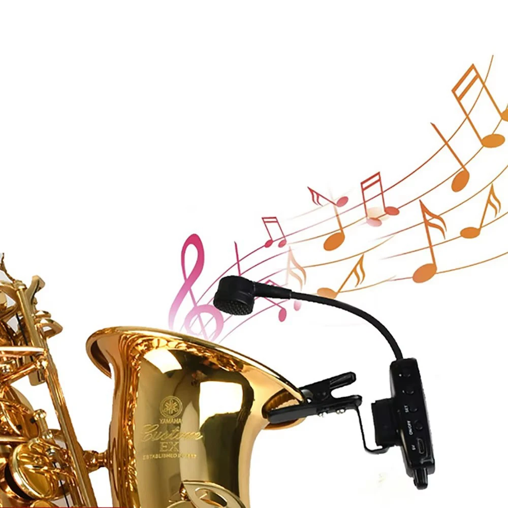 

Sax Trumpet Trombone Special Wireless Microphone Instrument Pickup Amplifier Professional Recording Performance Outdoor Performa