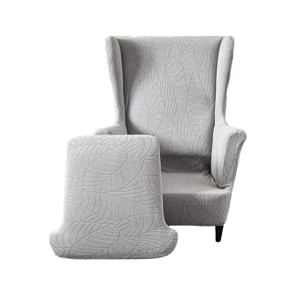 

Seamless Look Stretch Spandex Wing Back Sofa Cover Easy To Care Stretch Wing Chair Cover