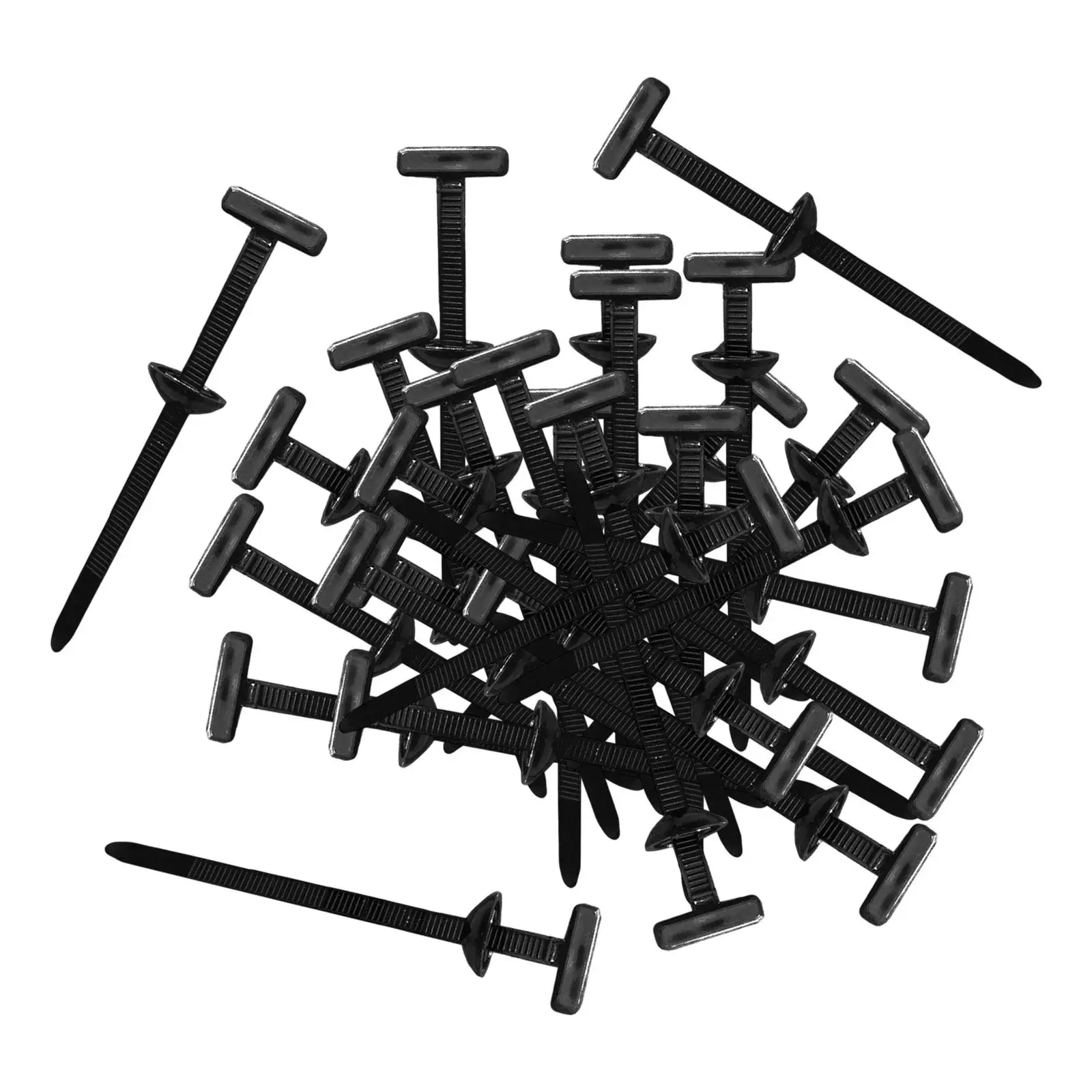 Black Nylon Cable Tie Push Mount - close-up view