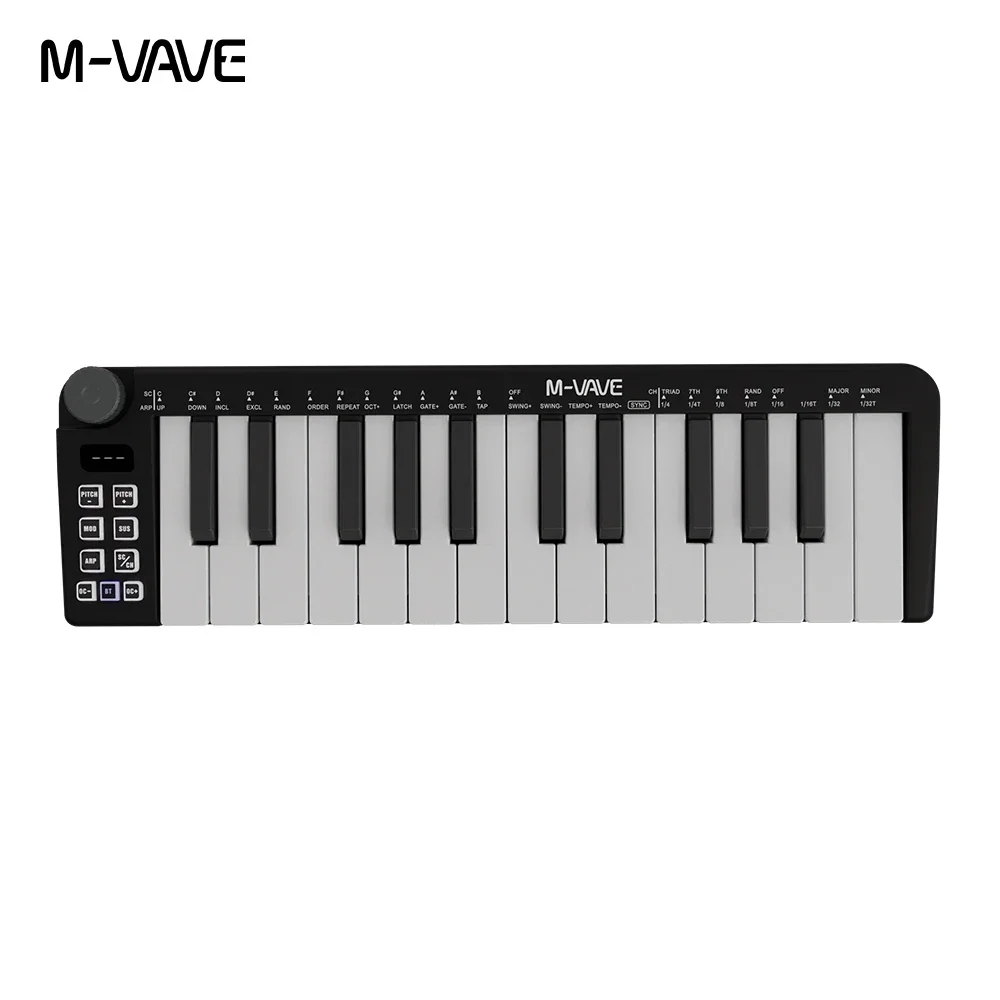 

M-VAVE SMK-25 mini MIDI Keyboard Mini Portable USB Keyboard MIDI Controller Rechargeable 25-Key MIDI Control Keyboard Instrument