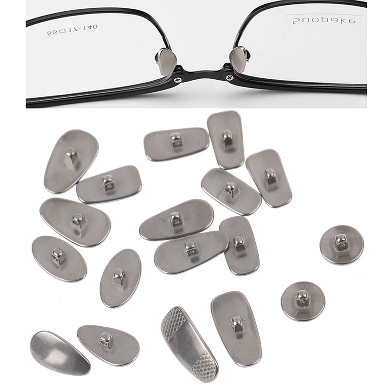 1 Pair Eyeglasses Non-Slip Fixed Nosepiece Titanium Tear Drop Screw-in Nosepiece Eyeglasses & Accessories