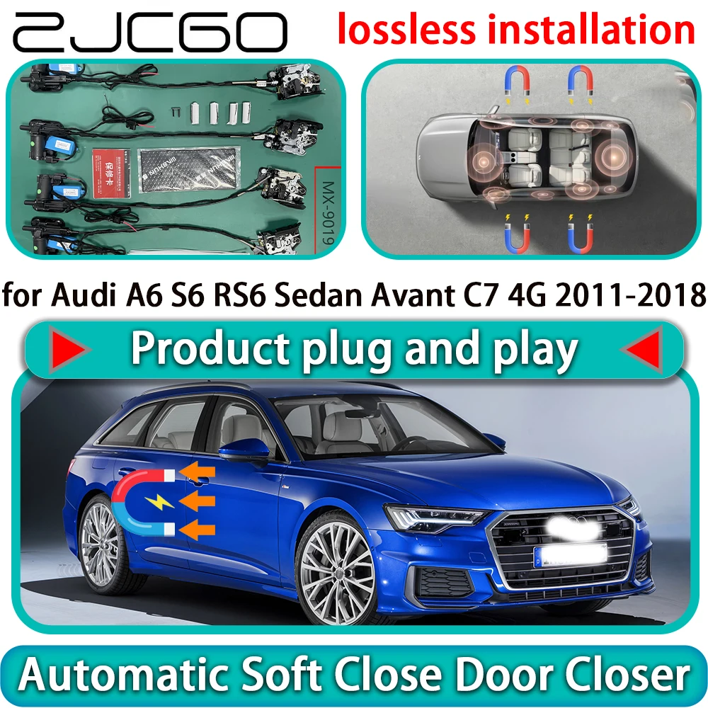

Комплект автоматического плавного закрывания дверей (Soft Close) для Audi A6 S6 RS6 Sedan Avant C7 4G 2011-2018, электропривод замка, система плавного закрывания