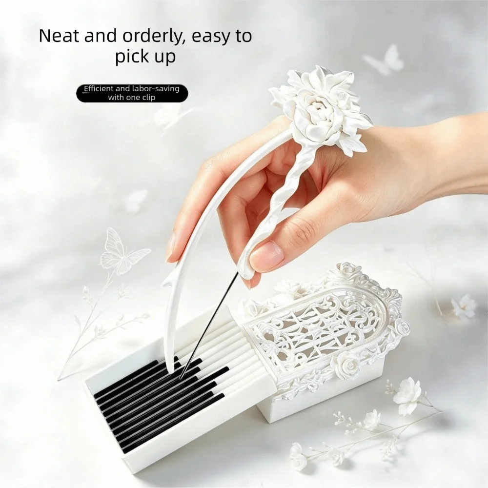 Vintage Fuse Beads Tools Set Gothic Reusable Precision Bead Tweezers and Shovel Embossed Rose Portable Bead Tweezers Pen Kit