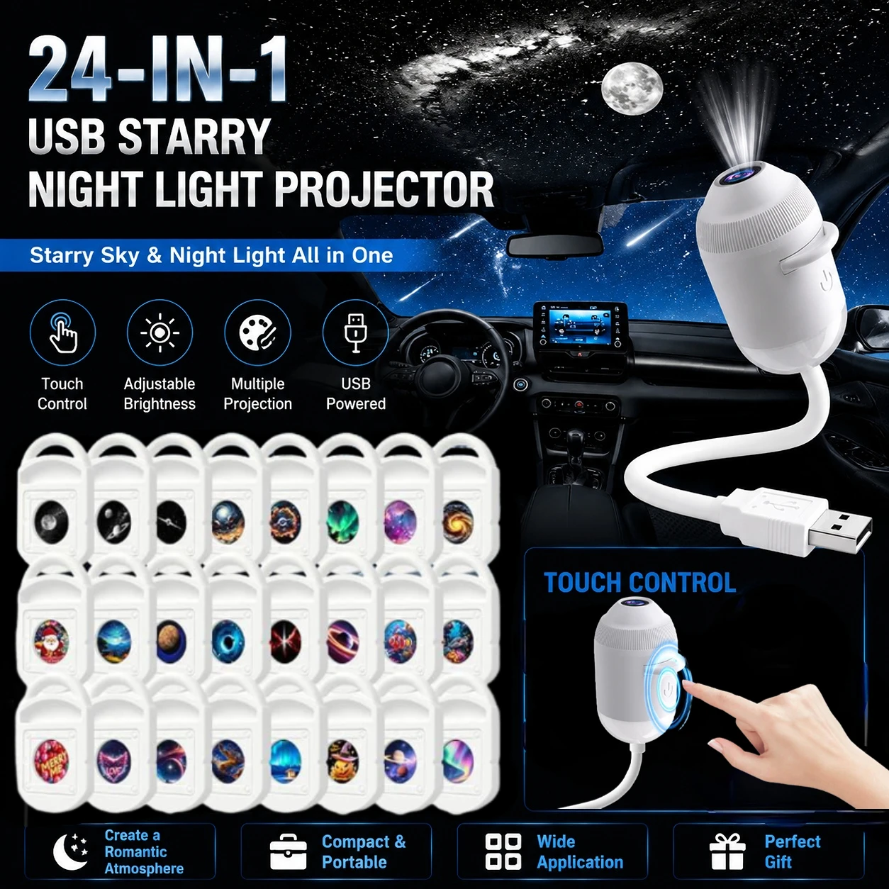 Mini Proyector USB de Galaxia, - Star Projector Night reseña y precio