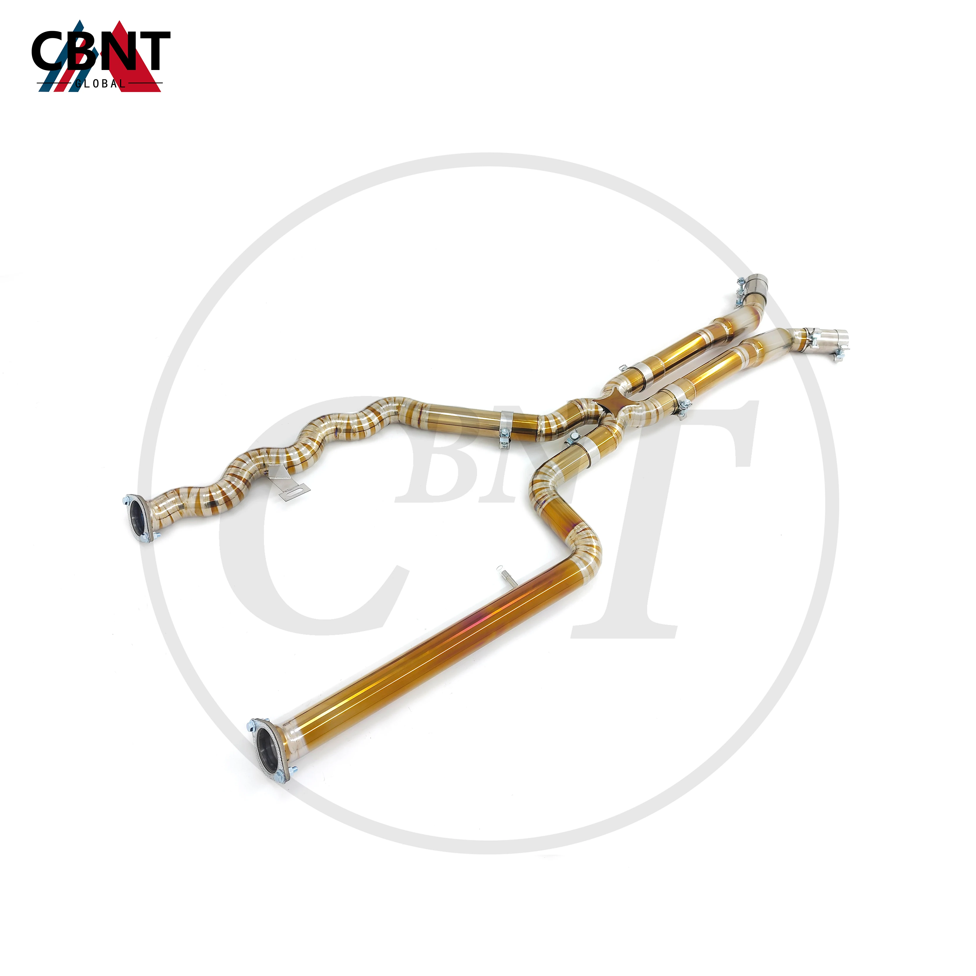 

CBNT Exhaust System TC4 Titanium Alloy Equal Length 2.75inches Mid Pipe for BMW S58 G80 M3 G82 M4 3.0T Exhaust Middle-pipe